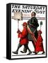 "Army March" or "Grand Reception" Saturday Evening Post Cover, November 8,1924-Norman Rockwell-Framed Stretched Canvas