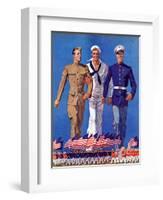 "Army, Navy and Marines,"November 13, 1937-John E. Sheridan-Framed Giclee Print