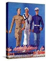 "Army, Navy and Marines,"November 13, 1937-John E. Sheridan-Stretched Canvas