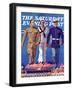 "Army, Navy and Marines," Saturday Evening Post Cover, November 13, 1937-John E. Sheridan-Framed Giclee Print