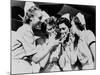 Army Nurses Lighting Up their Cigarettes in 1947-null-Mounted Photo