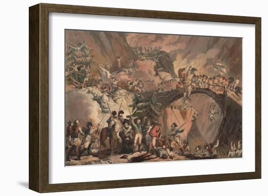 Army of Alexander Suvorov Crossing the Alps in 1799, 1805-Robert Carr Porter-Framed Giclee Print