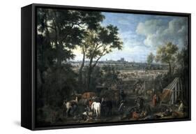 Army of Louis XIV Laying Siege on Tournai-Adam Frans van der Meulen-Framed Stretched Canvas