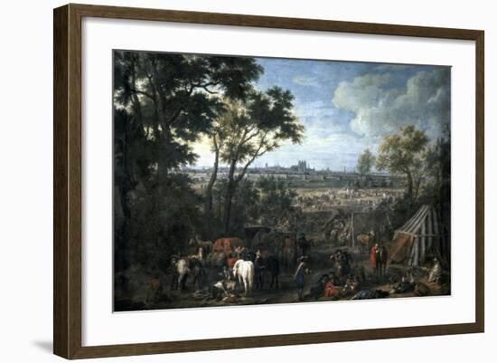 Army of Louis XIV Laying Siege on Tournai-Adam Frans van der Meulen-Framed Giclee Print