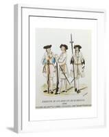 Army of Louis XIV: Rifleman of Regiment La Sarre and Sergeant of Regiment Normandie-null-Framed Giclee Print