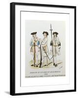 Army of Louis XIV: Rifleman of Regiment La Sarre and Sergeant of Regiment Normandie-null-Framed Giclee Print