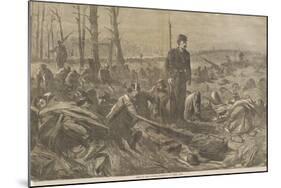 Army of the Potomac - Sleeping on their Arms, Published in "Harper's Weekly," May 28, 1864-Winslow Homer-Mounted Giclee Print