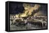 Army of the Potomac under General George B. Mcclellan Retreating from the Chickahominy in 1862-null-Framed Stretched Canvas