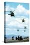 Army Rangers are Inserted by Black Hawk Helicopters into Honduras, March 1988-null-Stretched Canvas