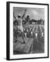 Army Recruits Doing Calisthenics-Myron Davis-Framed Photographic Print