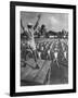 Army Recruits Doing Calisthenics-Myron Davis-Framed Photographic Print