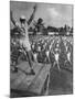 Army Recruits Doing Calisthenics-Myron Davis-Mounted Photographic Print