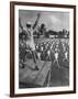 Army Recruits Doing Calisthenics-Myron Davis-Framed Photographic Print