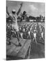 Army Recruits Doing Calisthenics-Myron Davis-Mounted Photographic Print