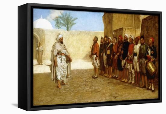 Army Reorganization in Morocco, 1872-John Evan Hodgson-Framed Stretched Canvas