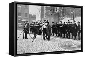 Army Reserve Men at Musketry Drill at the Tower of London, 1896-W Gregory-Framed Stretched Canvas