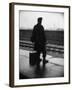 Army Sergeant Visiting Home on Leave Waiting at the Railway Station-Bob Landry-Framed Photographic Print