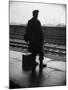 Army Sergeant Visiting Home on Leave Waiting at the Railway Station-Bob Landry-Mounted Photographic Print