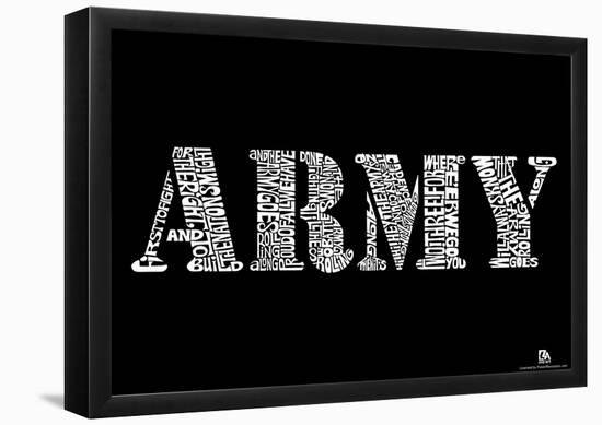 Army Song Lyrics Poster-null-Framed Poster