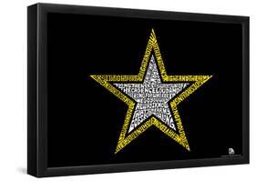 Army Song Lyrics Star Poster-null-Framed Poster