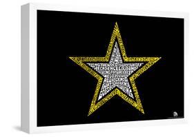 Army Song Lyrics Star Poster-null-Framed Poster