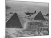 Army Supply Plane over the Pyramids-null-Mounted Photographic Print