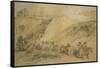 Army Waggons in a Ravine, C1837-1897-John Gilbert-Framed Stretched Canvas