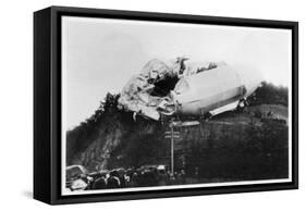 Army Zeppelin Z2 Stranded Near Weilburg During a Storm, Germany, 1910-null-Framed Stretched Canvas