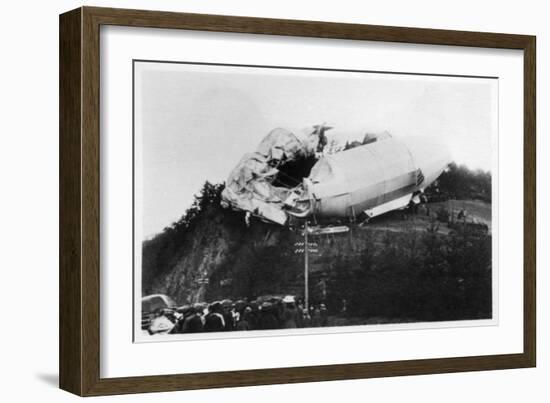 Army Zeppelin Z2 Stranded Near Weilburg During a Storm, Germany, 1910-null-Framed Giclee Print