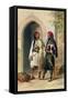 Arnaout and Osmanli Soldiers, Alexandria, the Valley of the Nile, c.1848-Achille-Constant-Théodore-Émile Prisse d'Avennes-Framed Stretched Canvas