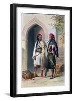 Arnaout and Osmanli soldiers in Alexandria, Egypt, 1848-Mouilleron-Framed Giclee Print