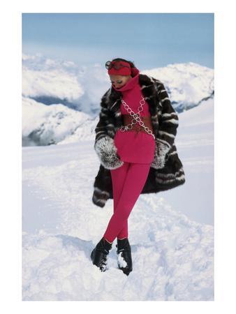 Vogue - November 1968 - Marisa Berenson on a Glacier
