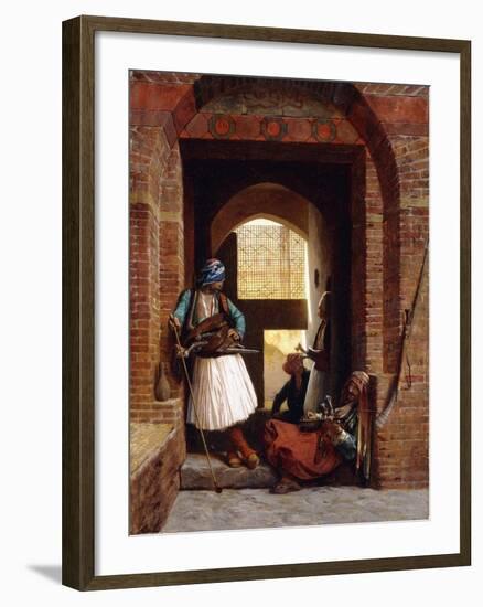 Arnaut Bodyguards in Cairo, 1861-Jean Leon Gerome-Framed Giclee Print