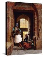 Arnaut Bodyguards in Cairo, 1861-Jean Leon Gerome-Stretched Canvas