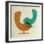 Arne Jacobsen Egg Chairs III-Anita Nilsson-Framed Art Print