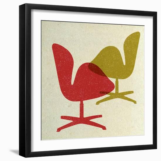 Arne Jacobsen Swan Chairs I-Anita Nilsson-Framed Art Print