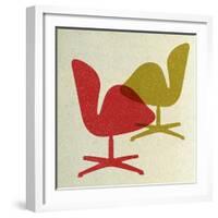 Arne Jacobsen Swan Chairs I-Anita Nilsson-Framed Art Print