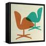 Arne Jacobsen Swan Chairs II-Anita Nilsson-Framed Stretched Canvas