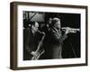 Arnett Cobb and Wallace Davenport Playing at the Capital Radio Jazz Festival, Knebworth, 1981-Denis Williams-Framed Photographic Print