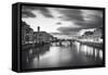 Arno in Florence-Giuseppe Torre-Framed Stretched Canvas