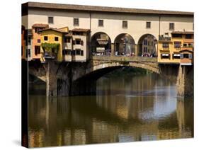 Arno River and Ponte Vecchio, Florence, UNESCO World Heritage Site, Tuscany, Italy, Europe-Richard Cummins-Stretched Canvas