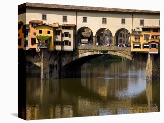 Arno River and Ponte Vecchio, Florence, UNESCO World Heritage Site, Tuscany, Italy, Europe-Richard Cummins-Stretched Canvas