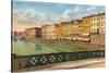 Arno Riverside, Florence, Italy-null-Stretched Canvas