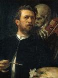 Self-Portrait with Death Playing the Fiddle, 1872-Arnold B?cklin-Stretched Canvas