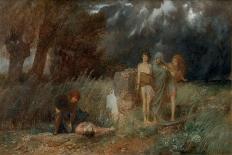 Sleeping Diana Watched by Two Fauns, 1877-Arnold Böcklin-Giclee Print