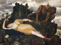 Sleeping Diana Watched by Two Fauns, 1877-Arnold Böcklin-Giclee Print