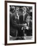 Arnold Palmer, Bobby Jones, Spectator at Masters' Tournament Play-Off-null-Framed Premium Photographic Print