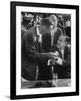 Arnold Palmer, Bobby Jones, Spectator at Masters' Tournament Play-Off-null-Framed Premium Photographic Print