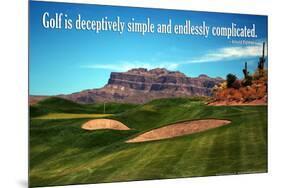 Arnold Palmer Golf Quote Poster-null-Mounted Photo