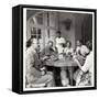 Arnoldo Mondadori To Lunch with His Wife and Some Writers-null-Framed Stretched Canvas